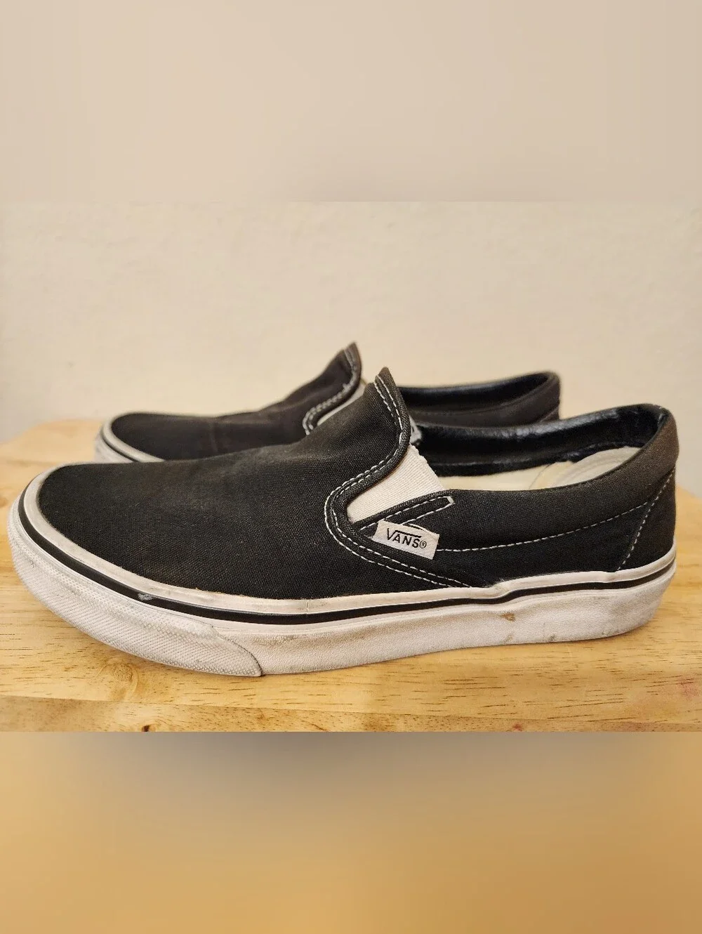 Vans Classic Black and White Slip-On Men’s Loafers
